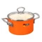 Кастрюля с крышкой Maisingers 1,9 л, сталь эмалированная, оранжевая