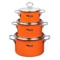 Кастрюля с крышкой Maisingers 1,9 л, сталь эмалированная, оранжевая