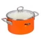 Кастрюля с крышкой Maisingers 3,7 л, сталь эмалированная, оранжевая