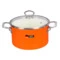 Кастрюля с крышкой Maisingers 3,7 л, сталь эмалированная, оранжевая