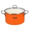 Кастрюля с крышкой Maisingers 6,1 л, сталь эмалированная, оранжевая