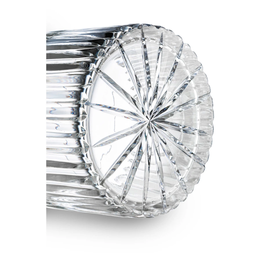 Конфетница с крышкой Decor de table Дефанс Магнолия 12,5х17 см, хрусталь, цветок розовый