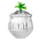 Банка для печенья Decor de table Париж Камелия 15х21,5 см, хрусталь, цветок зеленый