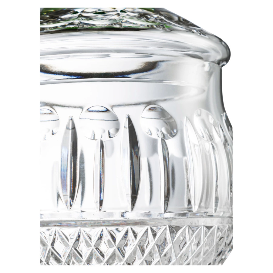 Банка для печенья Decor de table Париж Камелия 15х21,5 см, хрусталь, цветок зеленый