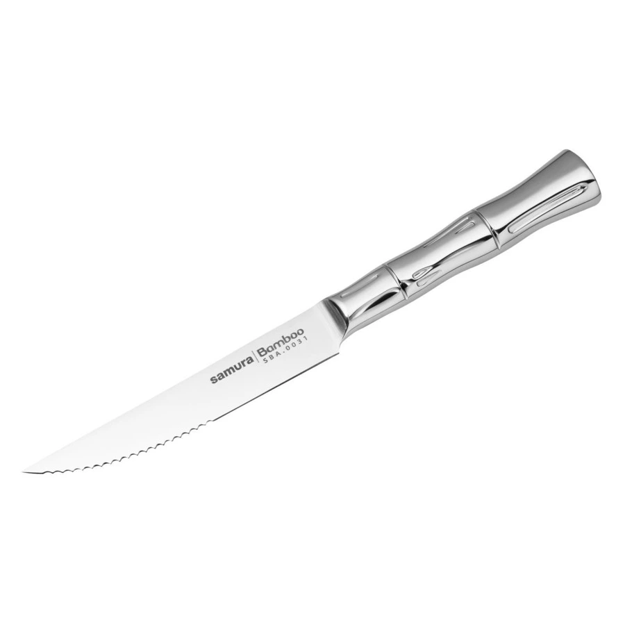 Набор ножей для стейка Samura Bamboo 11 см, 4 шт, сталь нержавеющая