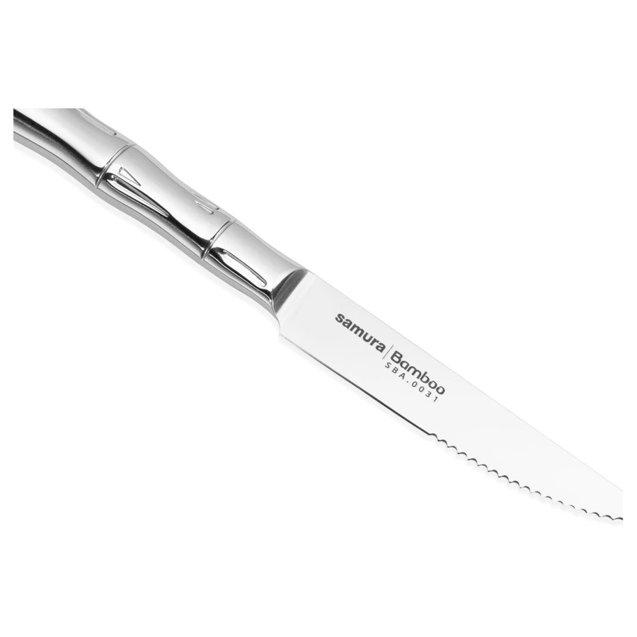 Набор ножей для стейка Samura Bamboo 11 см, 4 шт, сталь нержавеющая