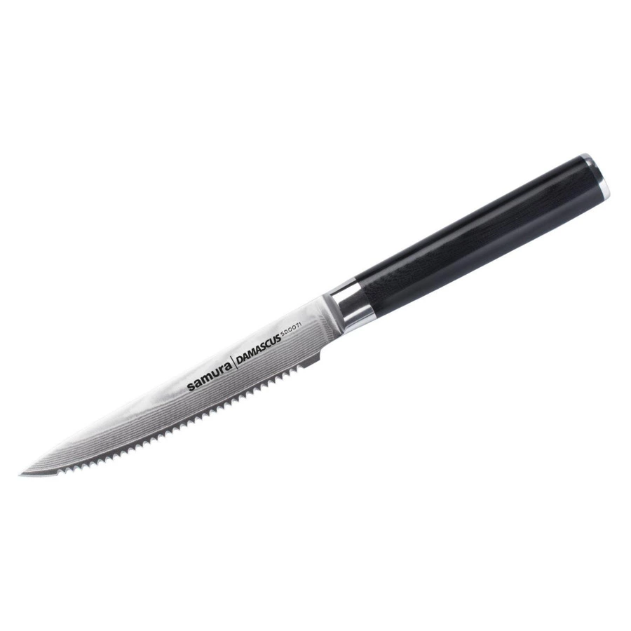Нож кухонный для томатов Samura Damascus 12 см, сталь нержавеющая