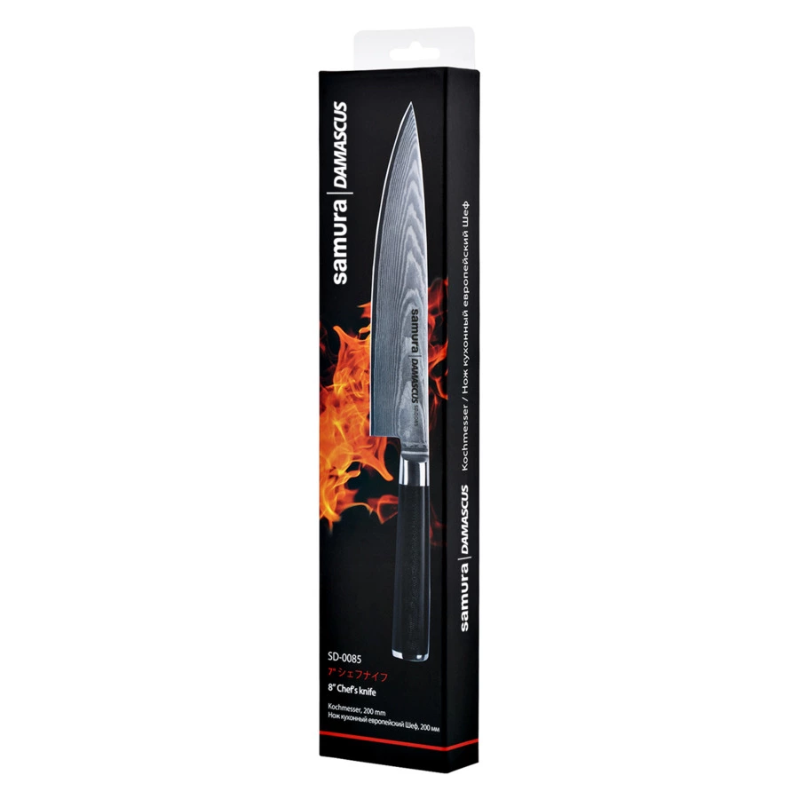 Нож кухонный Samura Damascus Шеф 20 см, сталь нержавеющая