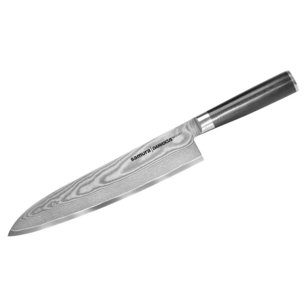 Нож кухонный Samura Damascus Гранд Шеф 24 см, сталь нержавеющая