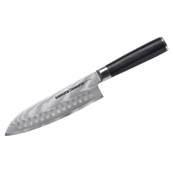 Нож кухонный Samura Damascus Сантоку 18 см, сталь нержавеющая