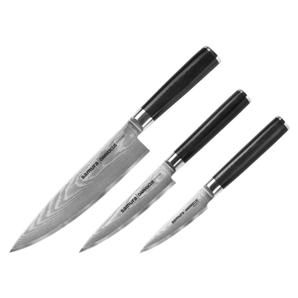 Набор кухонных ножей Samura Damascus 3 шт, сталь нержавеющая