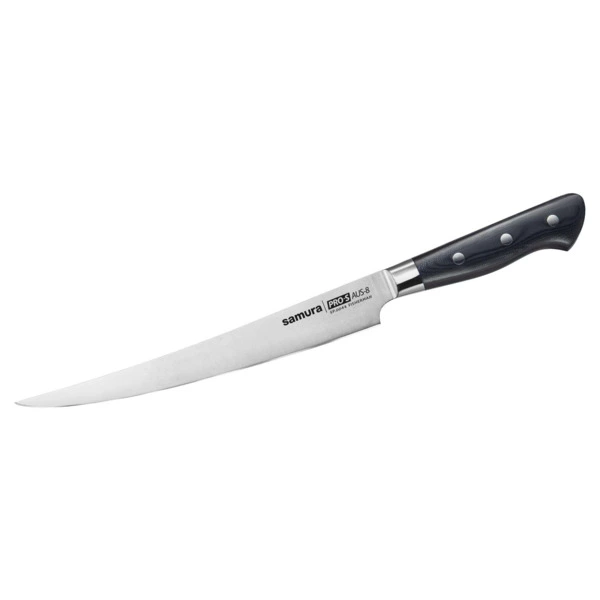 Нож кухонный филейный Samura Pro-S Fisherman 22,4 см, сталь нержавеющая