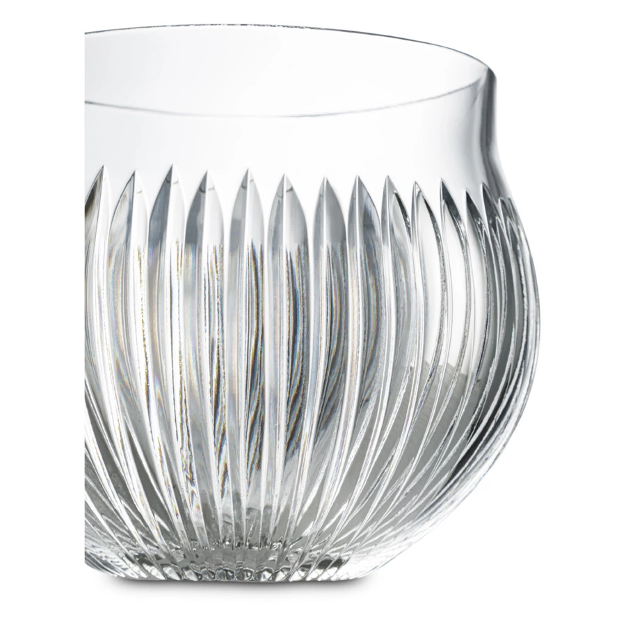 Конфетница с крышкой Decor de table Дефанс Магнолия 23,5х17,5 см, хрусталь, цветок пурпурно-голубой