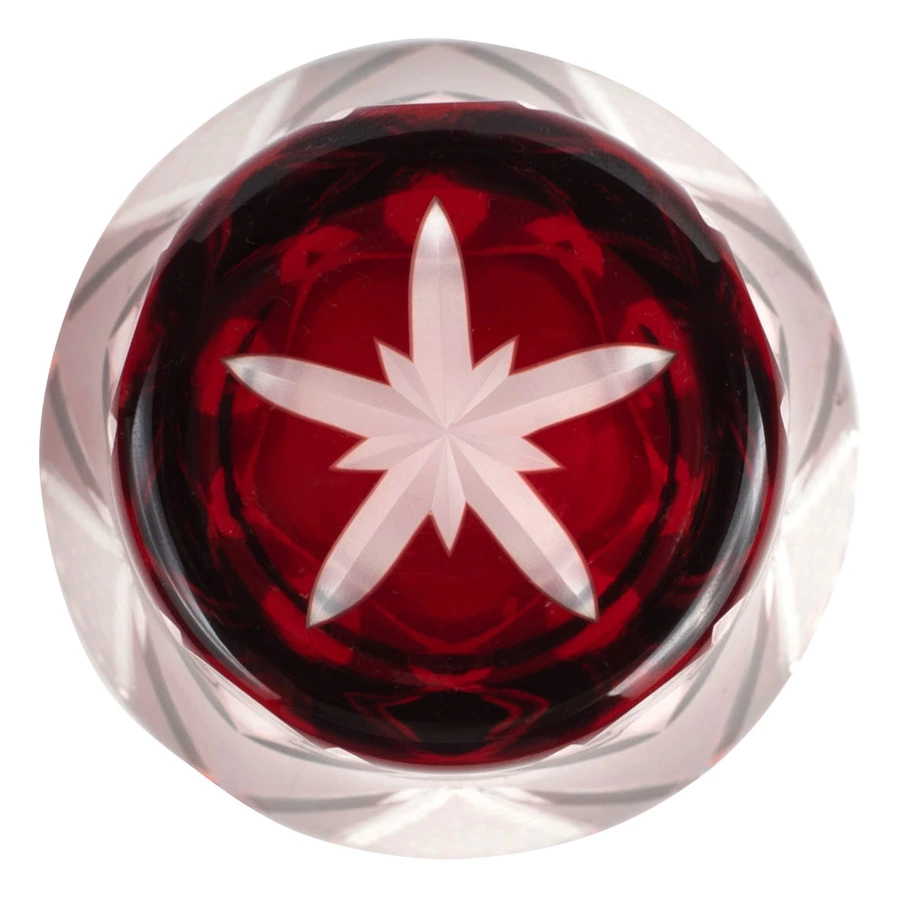 Стакан Tajima Glass Звездные грани 240 мл, стекло, медно-красный, деревянная коробка