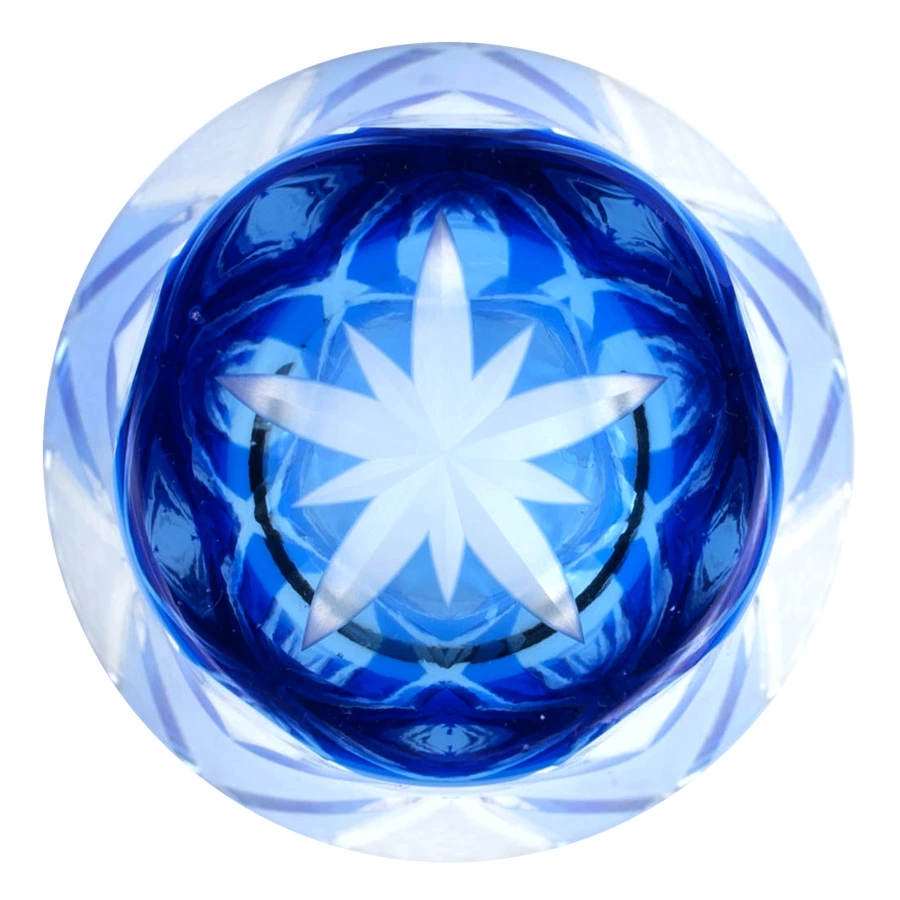 Стакан Tajima Glass Звездные грани 240 мл, стекло, голубой, деревянная коробка