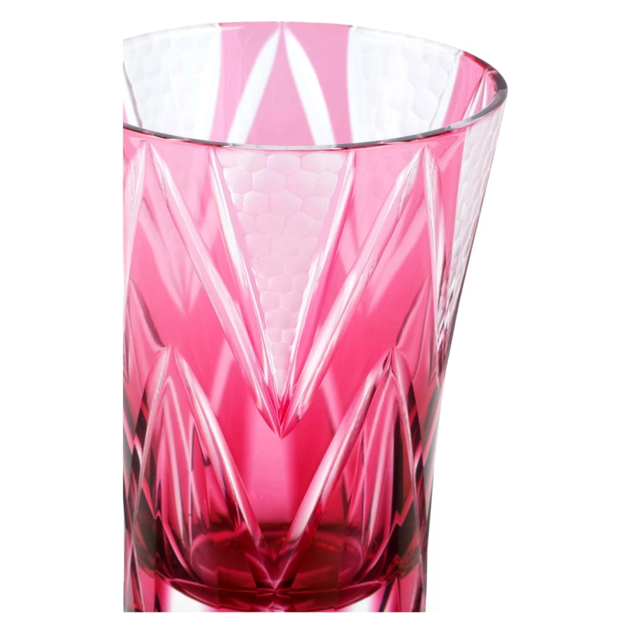 Стакан Tajima Glass Звездные грани 240 мл, стекло, золотисто-красный, деревянная коробка