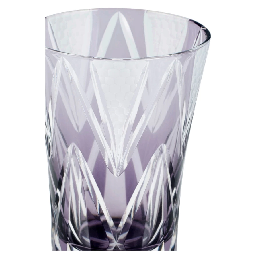 Стакан Tajima Glass Звездные грани 240 мл, стекло, фиолетовый, деревянная коробка