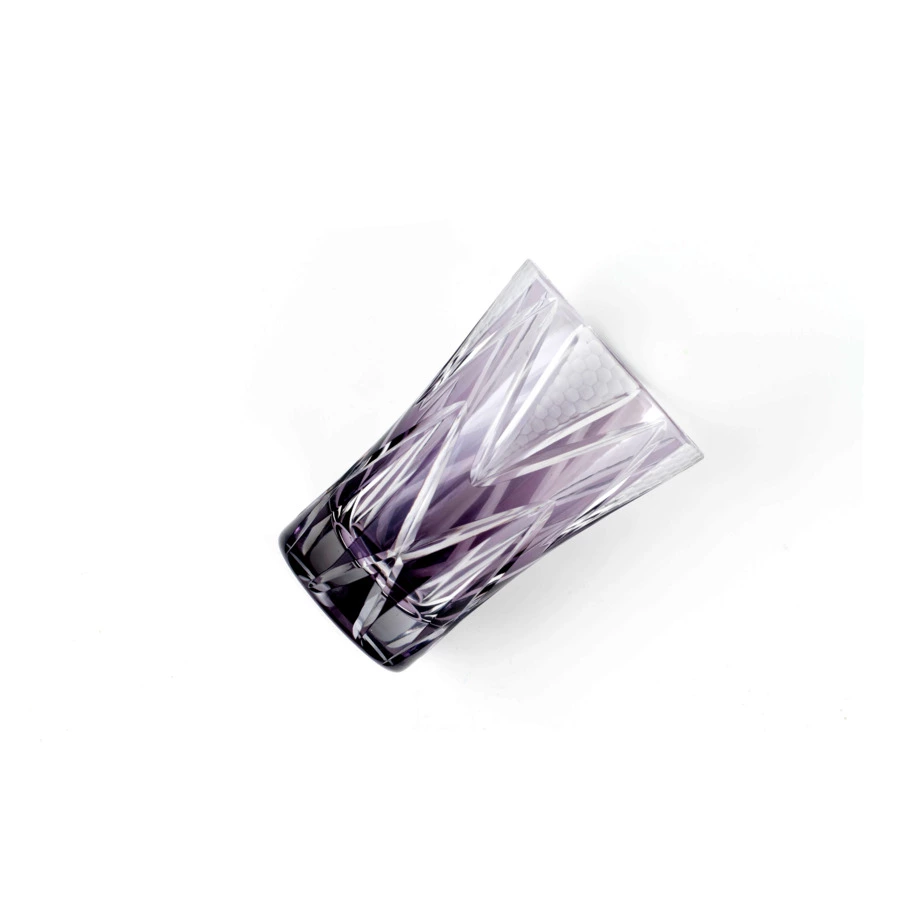 Стакан Tajima Glass Звездные грани 240 мл, стекло, фиолетовый, деревянная коробка
