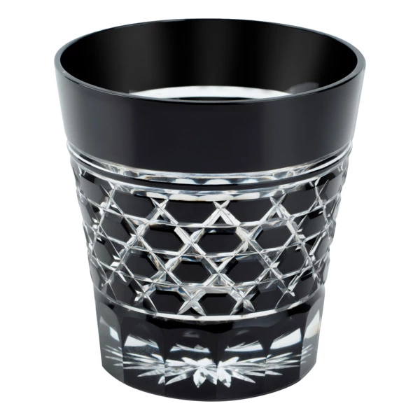 Стакан с шестиугольным плетением Tajima Glass 340 мл,стекло, черный, деревянная коробка