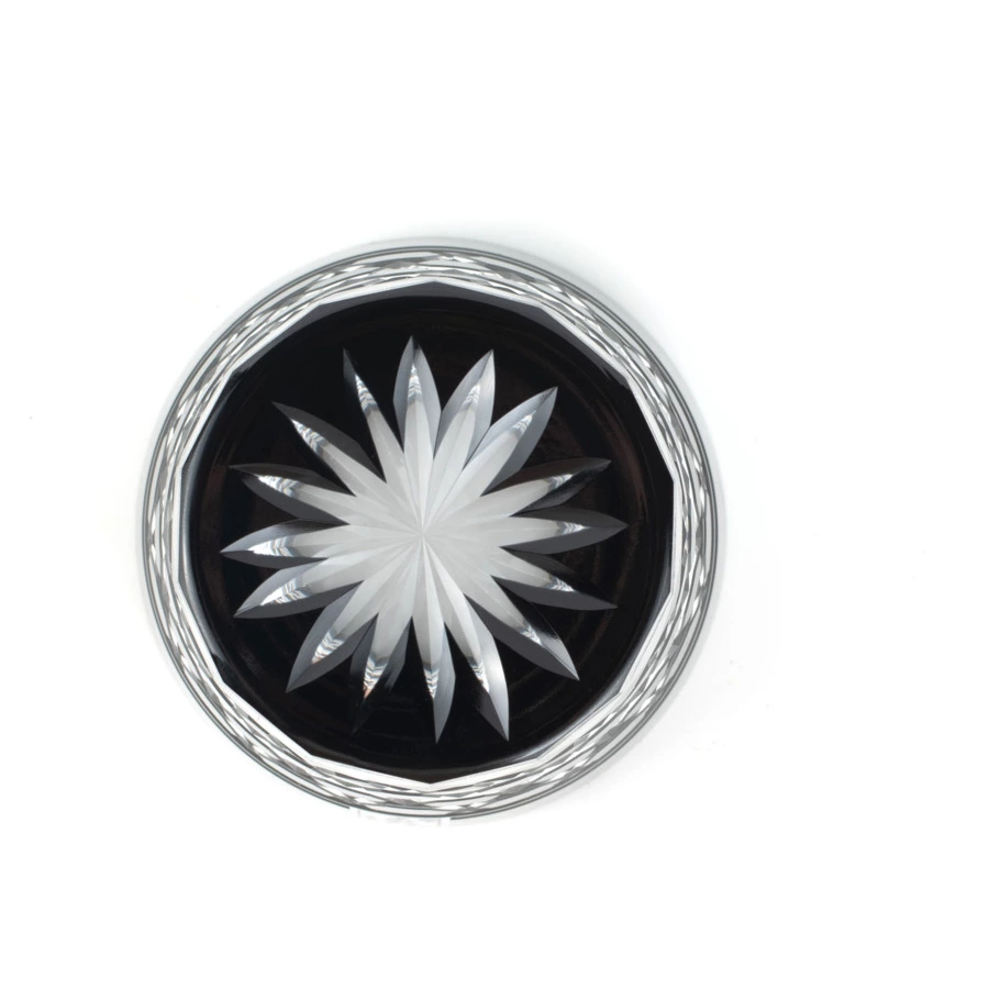 Стакан с шестиугольным плетением Tajima Glass 340 мл,стекло, черный, деревянная коробка