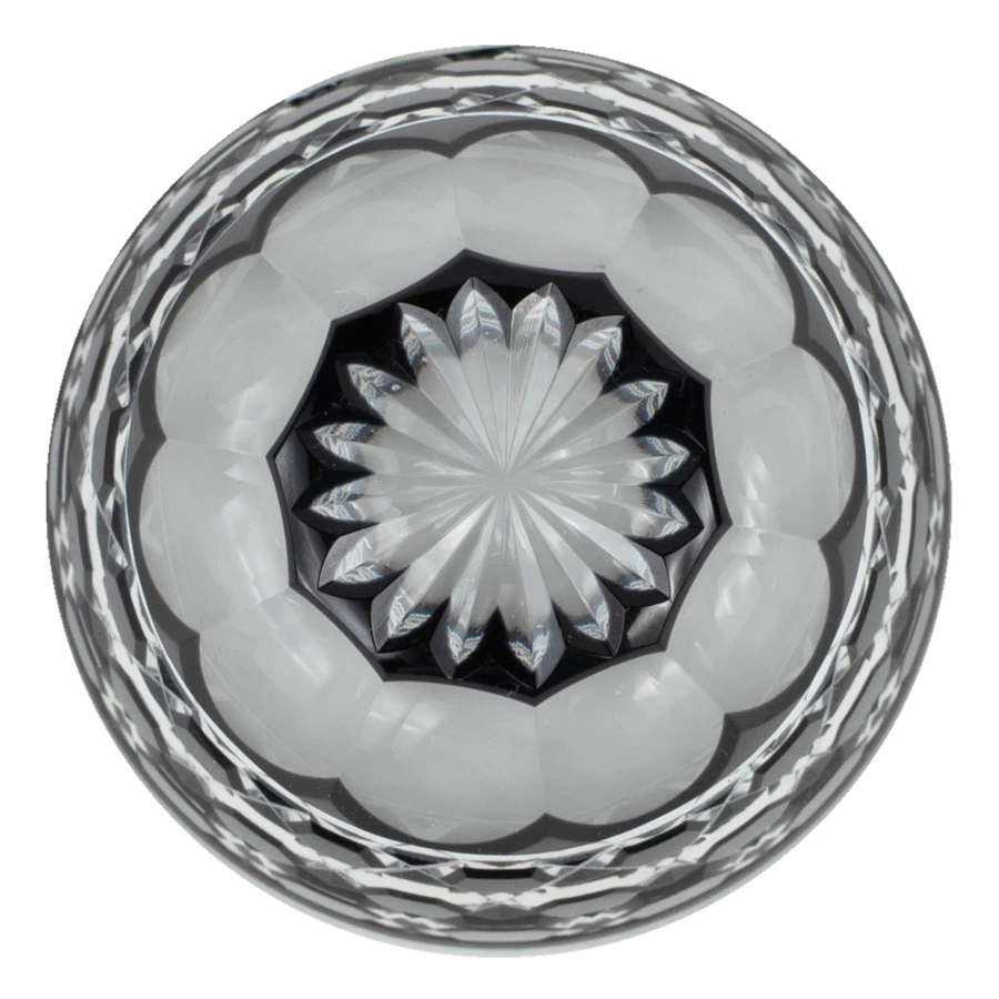 Рюмка с шестиугольным плетением Tajima Glass 75 мл, стекло, черная, деревянная коробка