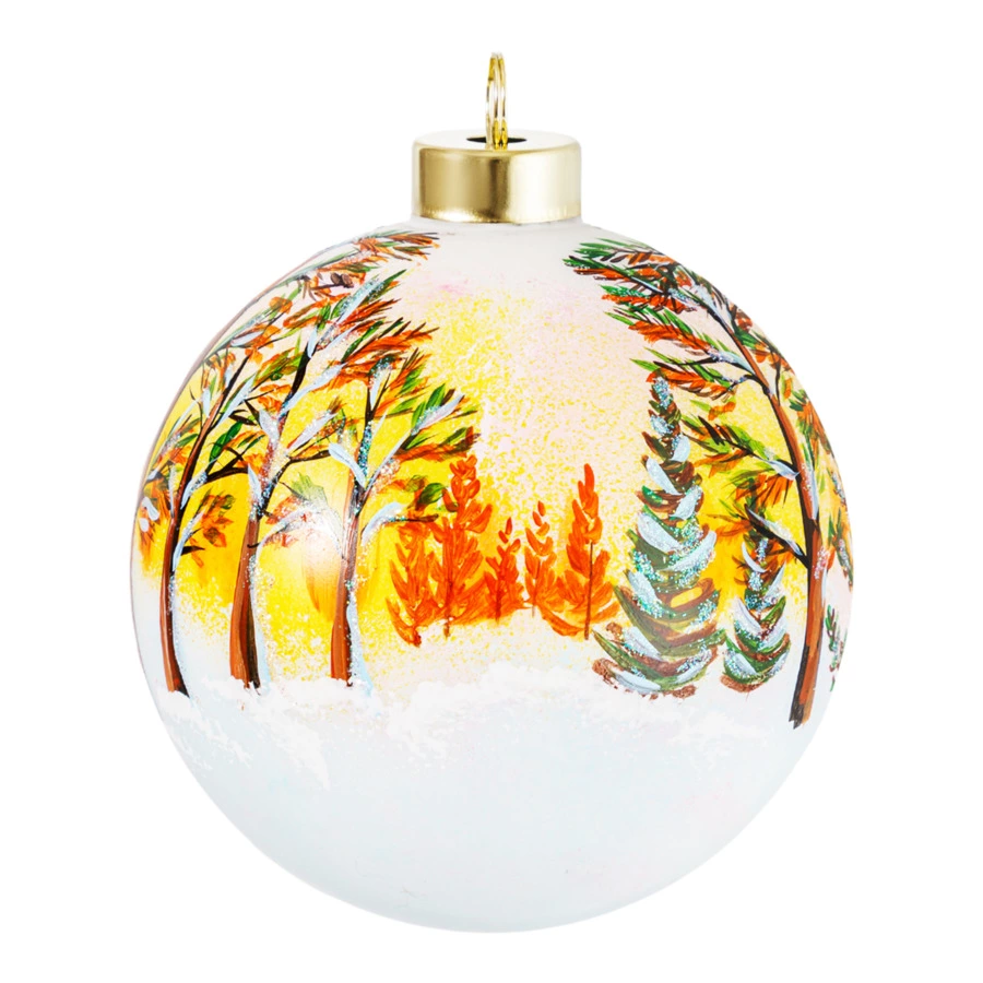Игрушка елочная Decor de Table Шар Солнечная лошадка 10 см, стекло, п/к