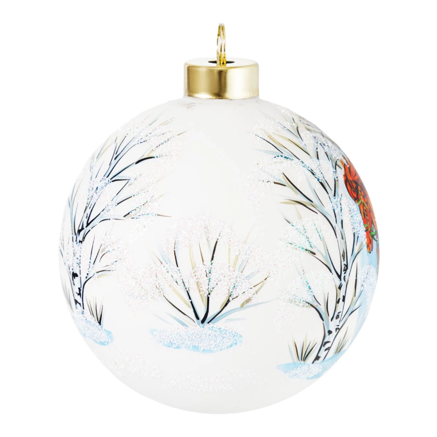 Игрушка елочная Decor de Table Шар Новогодняя тройка 10 см, стекло, п/к