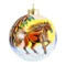 Игрушка елочная Decor de Table Шар Конь быстрый 10 см, стекло, п/к