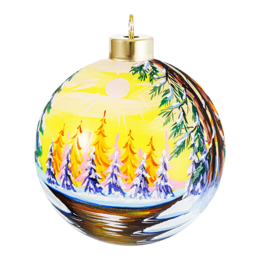 Игрушка елочная Decor de Table Шар Конь быстрый 10 см, стекло, п/к