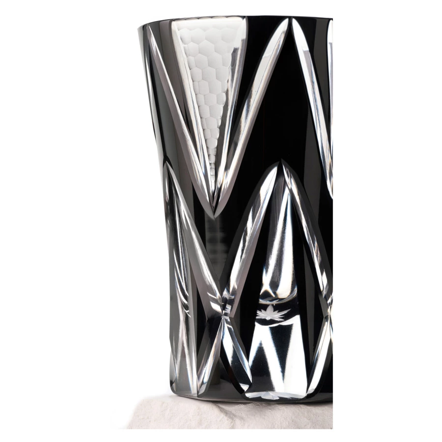 Стакан Звездные грани Tajima Glass 250 мл, стекло, черный, в деревянной коробке