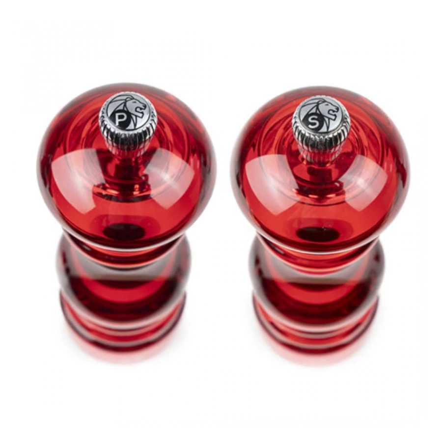 Набор мельниц для соли и перца Peugeot  Podium 18 см, дерево, красный акрил, п/к