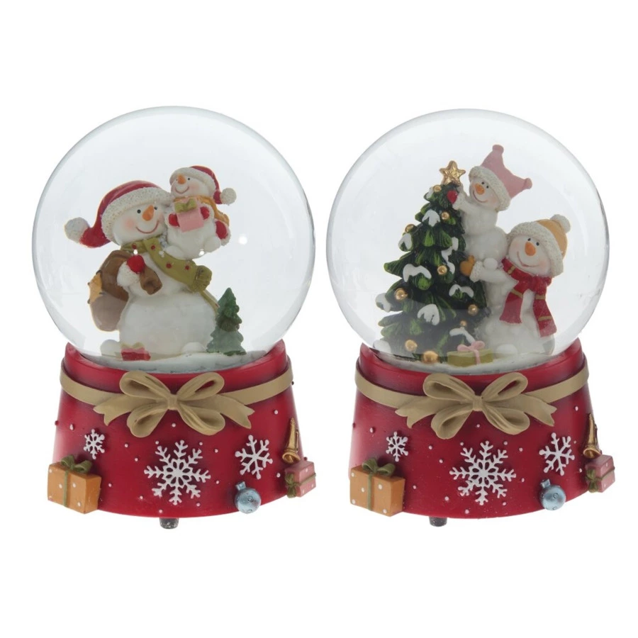 Снежный шар музыкальный Remeco Снеговики D10 см, полимер, стекло