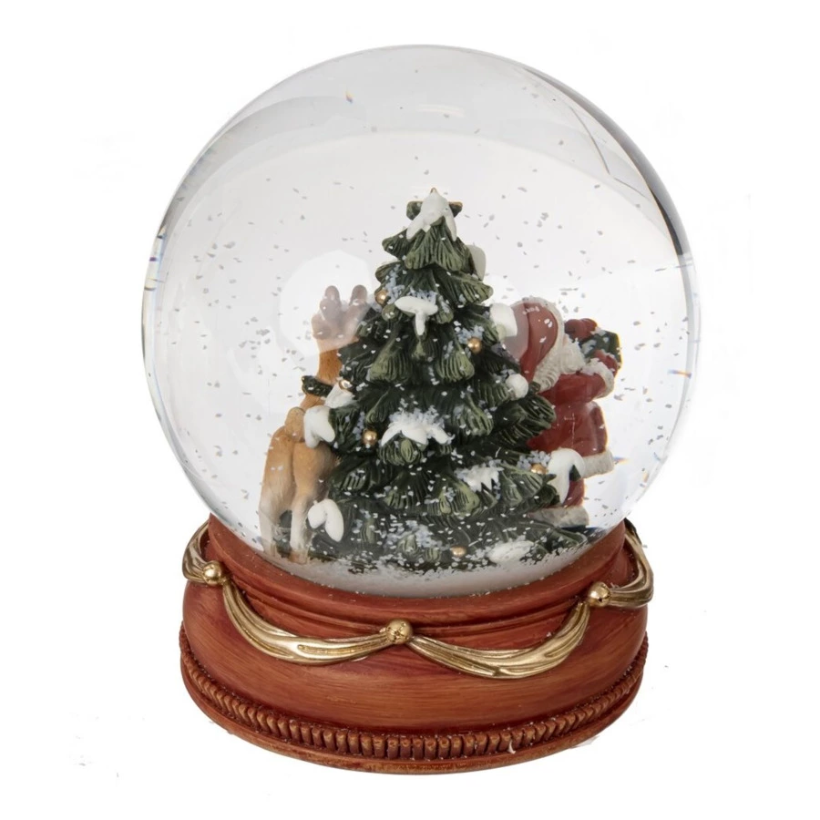 Снежный шар Remeco Дед Мороз и елка D 12 см, полимер, стекло