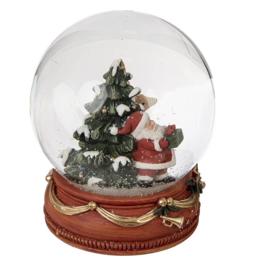 Снежный шар Remeco Дед Мороз и елка D 12 см, полимер, стекло