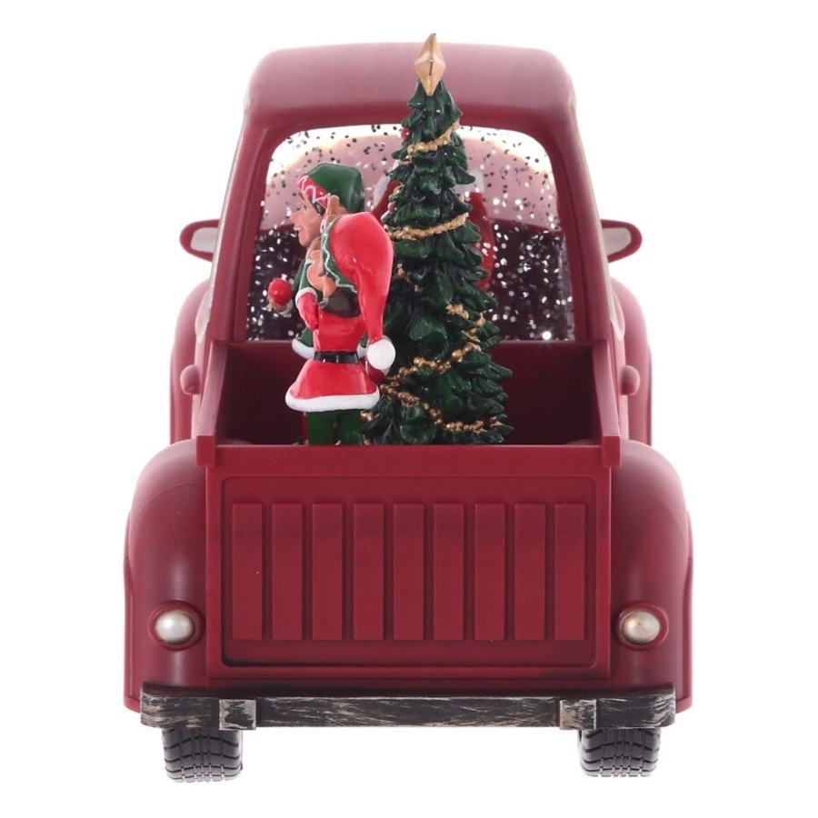 Изделие декоративное Remeco Дед Мороз на машине 28х12х17 см, полимер, стекло