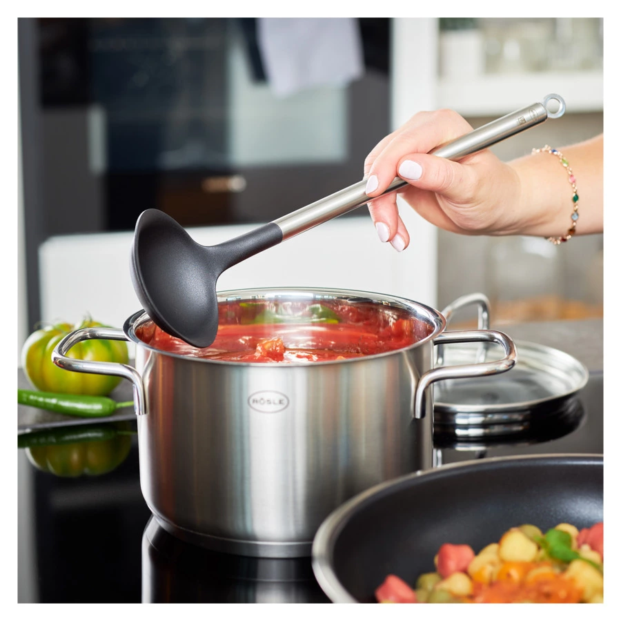 Ложка кухонная для соуса Roesle Basic Line 28 см, пластик, сталь нержавеющая