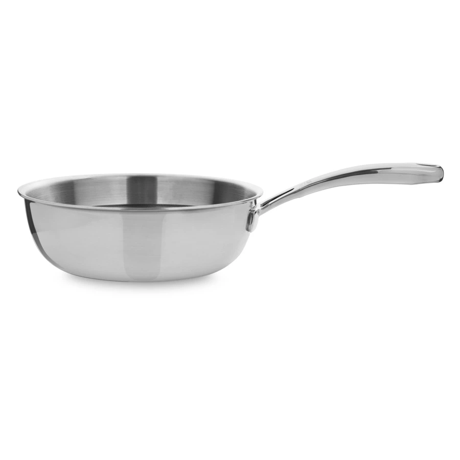 Сковорода глубокая индукционная ELO Relief d24 см, 2 л, сталь нержавеющая, антипригарная