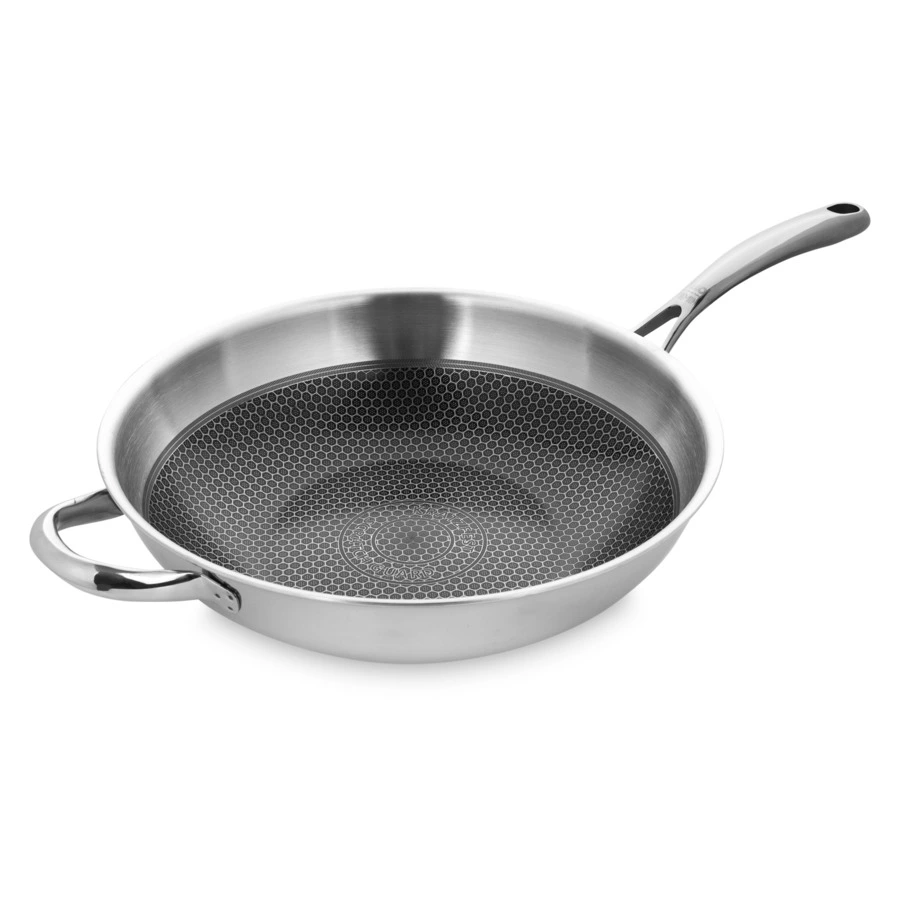 Вок с одной ручкой индукционный  ELO Relief 30 см, 3,8 л, сталь нержавеющая