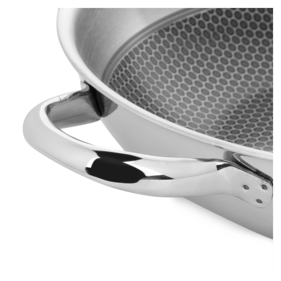 Вок с одной ручкой индукционный  ELO Relief 30 см, 3,8 л, сталь нержавеющая