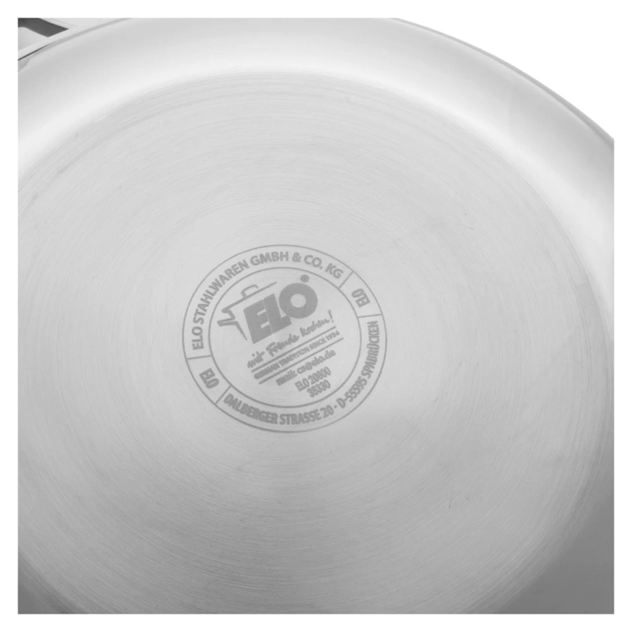 Вок с одной ручкой индукционный  ELO Relief 30 см, 3,8 л, сталь нержавеющая