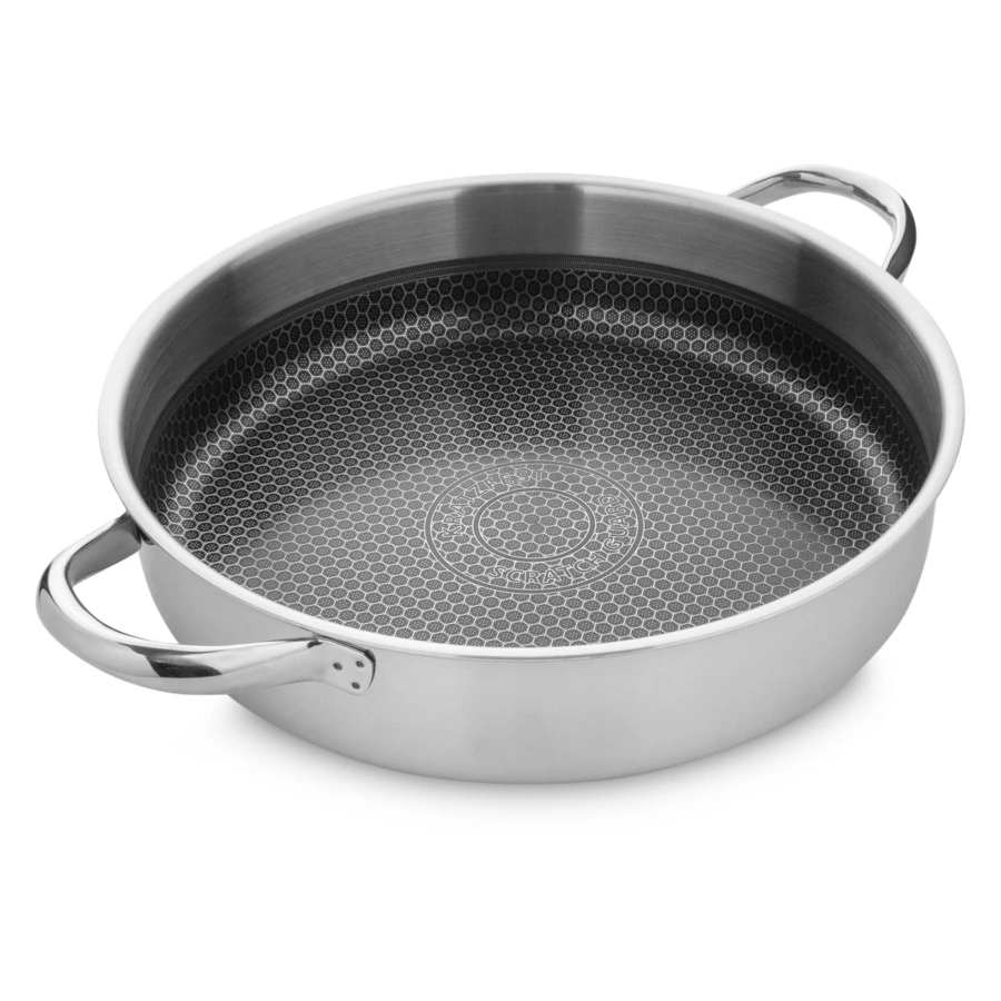 Сотейник со стеклянной крышкой  ELO Relief 28 см, сталь нержавеющая