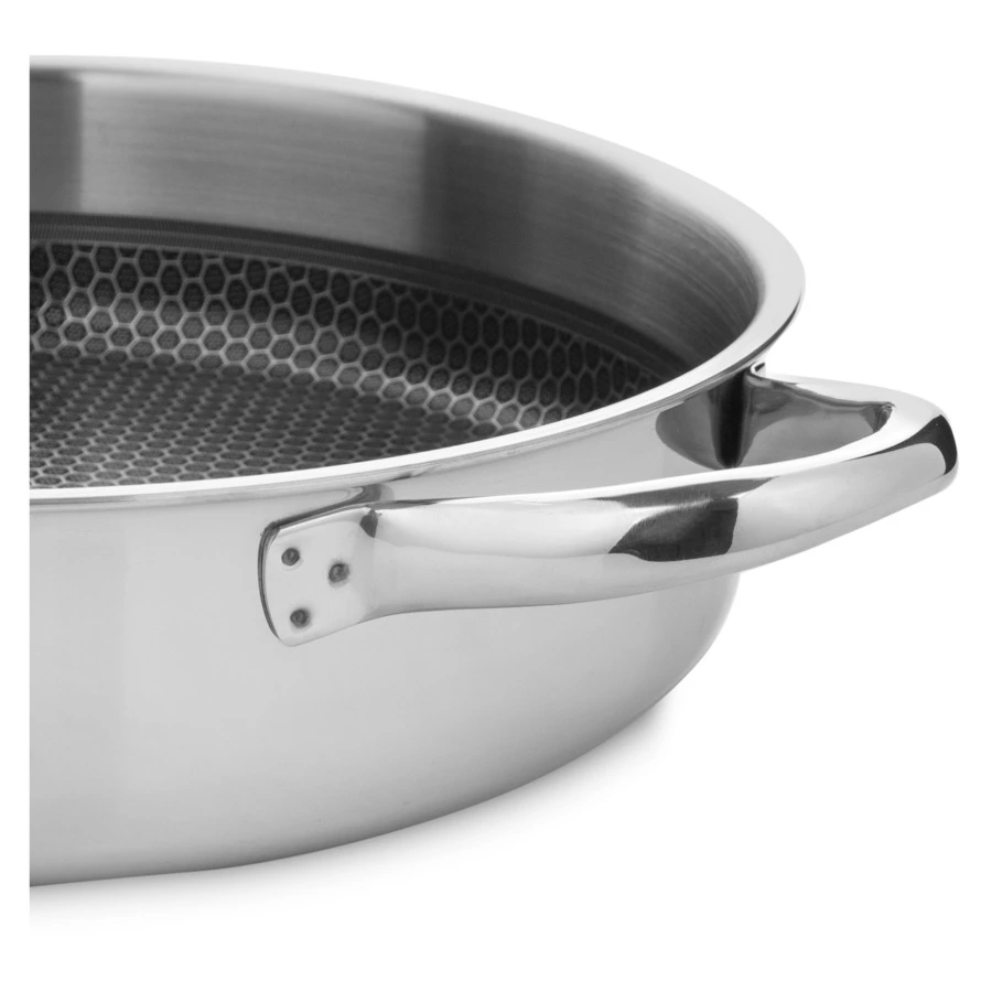 Сотейник со стеклянной крышкой  ELO Relief 28 см, сталь нержавеющая