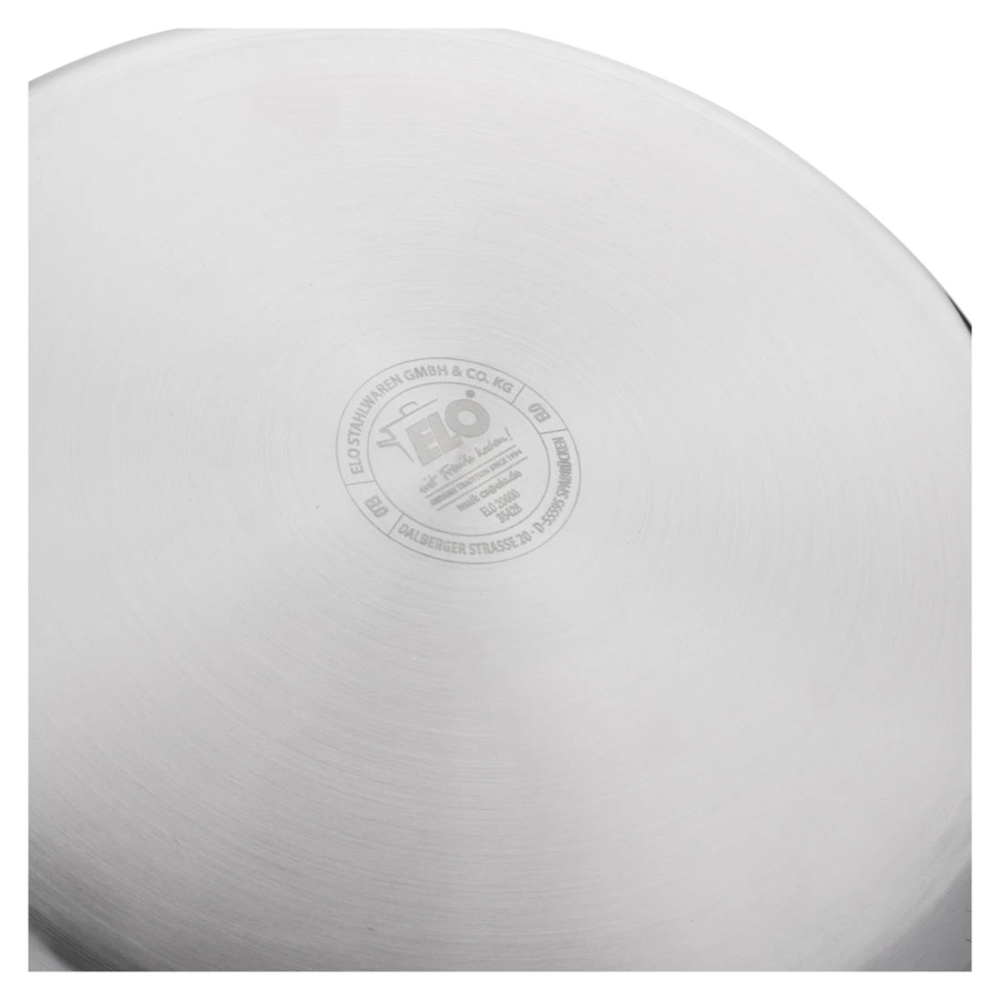 Сотейник со стеклянной крышкой  ELO Relief 28 см, сталь нержавеющая