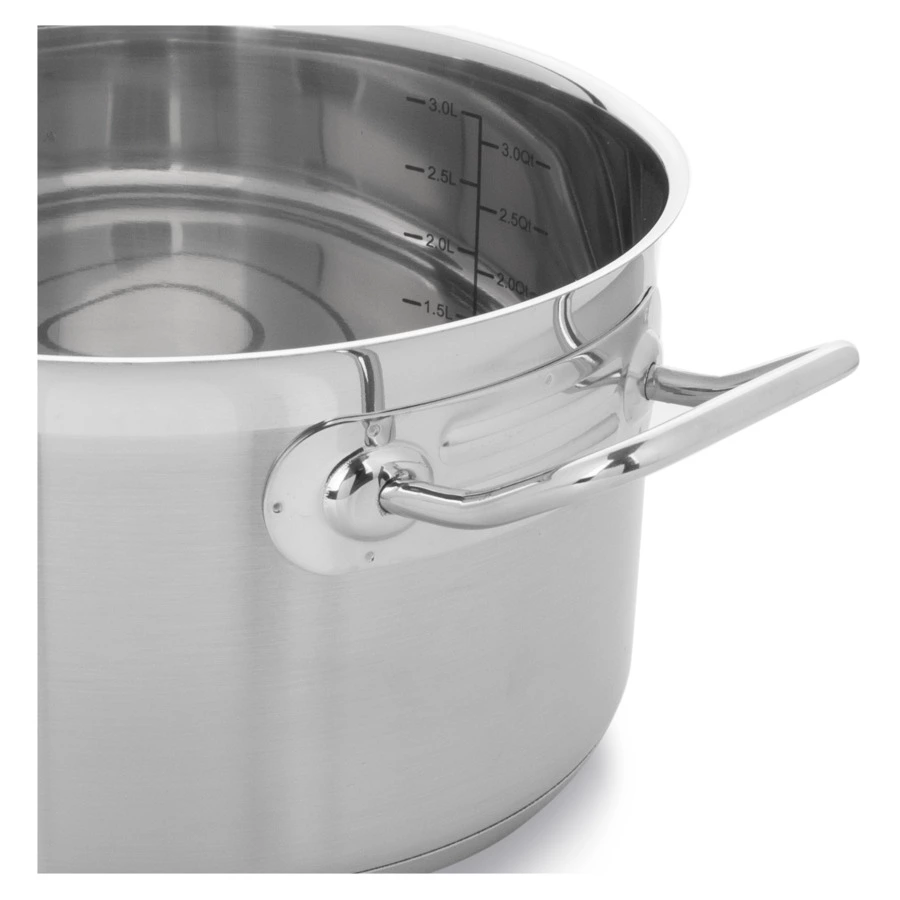 Кастрюля со стеклянной крышкой индукционная ELO Profi Duo Therm 3 л, сталь нержавеющая