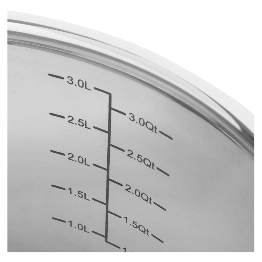 Кастрюля со стеклянной крышкой индукционная ELO Profi Duo Therm 3 л, сталь нержавеющая