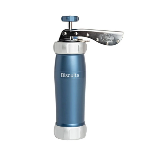 Кондитерский пресс-шприц с 20-ю насадками для печенья Marcato 6,5х21 см, сталь, алюминий