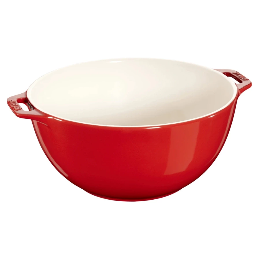 Миска сервировочная Staub 25 см, керамика, вишневая