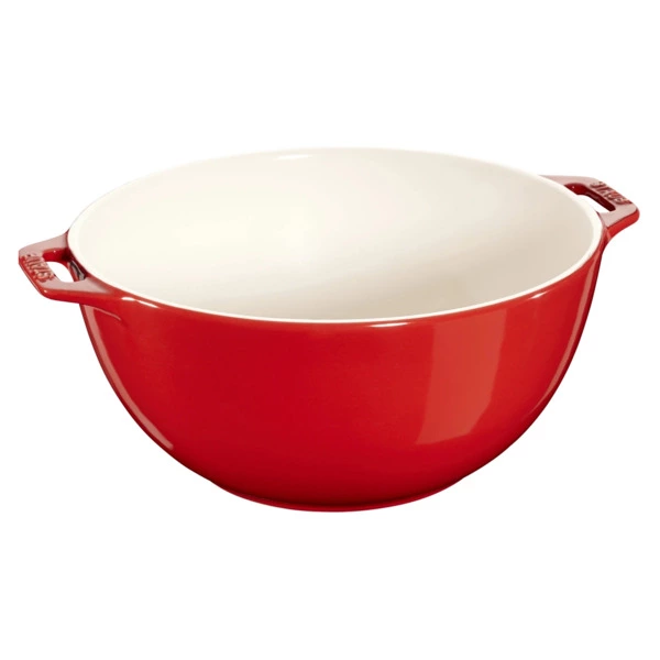 Миска сервировочная Staub 25 см, керамика, вишневая