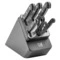 Набор кухонных ножей с заточкой Zwilling Gourmet 7 предметов, сталь нержавеющая, антрацитовый, п/к