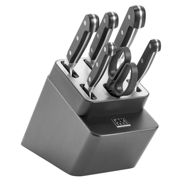 Набор кухонных ножей с заточкой Zwilling Pro 7 предметов, сталь нержавеющая, антрацитовый, п/к